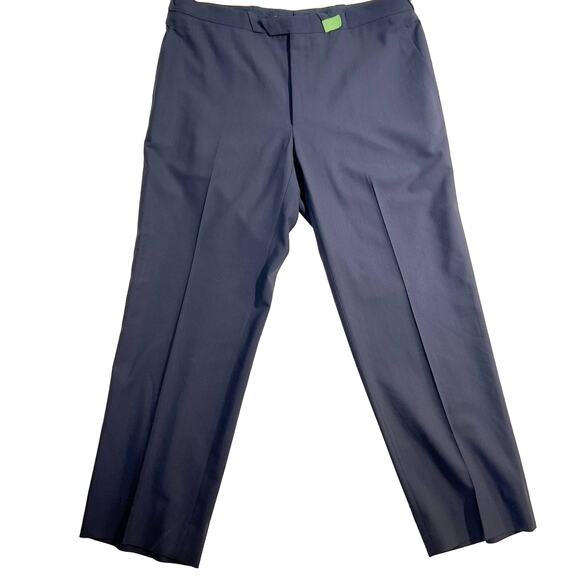 Thierry Mugler Paris Dress Pants  Men's W39 x L31.5 Blue w/ Snap Button Pockets - Picture 1 of 13